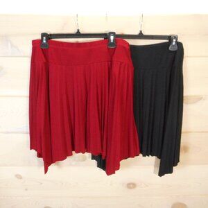 Vintage Y2K Xhilaration Women's XL Lot of 2 Skirts Red Black NWT Pull-on